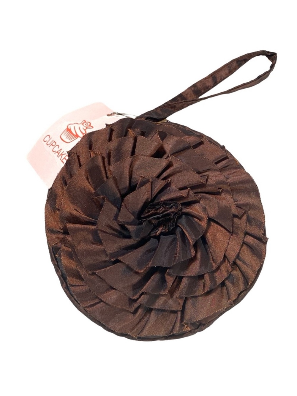 Cupcake Silk Swirl Ruffle Silk Wristlet